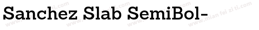 Sanchez Slab SemiBol字体转换